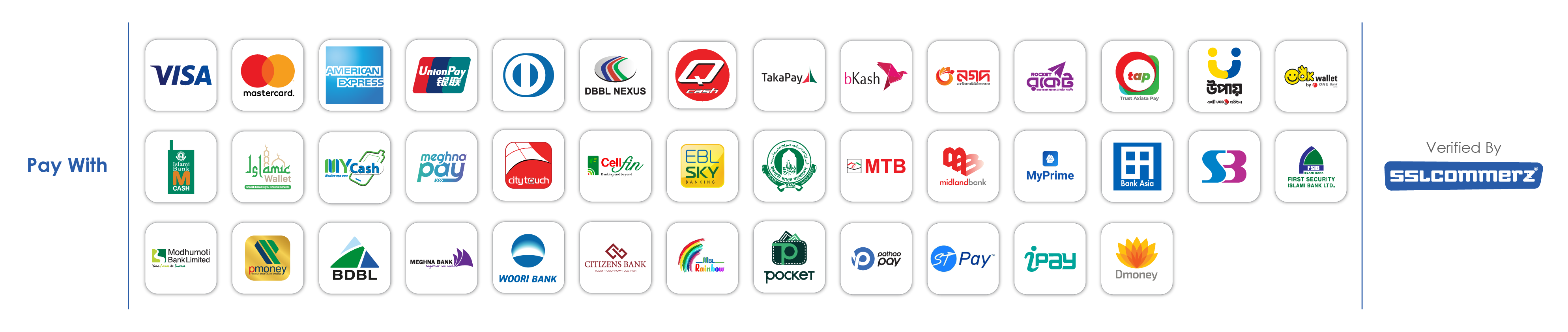 Accepted payment methods